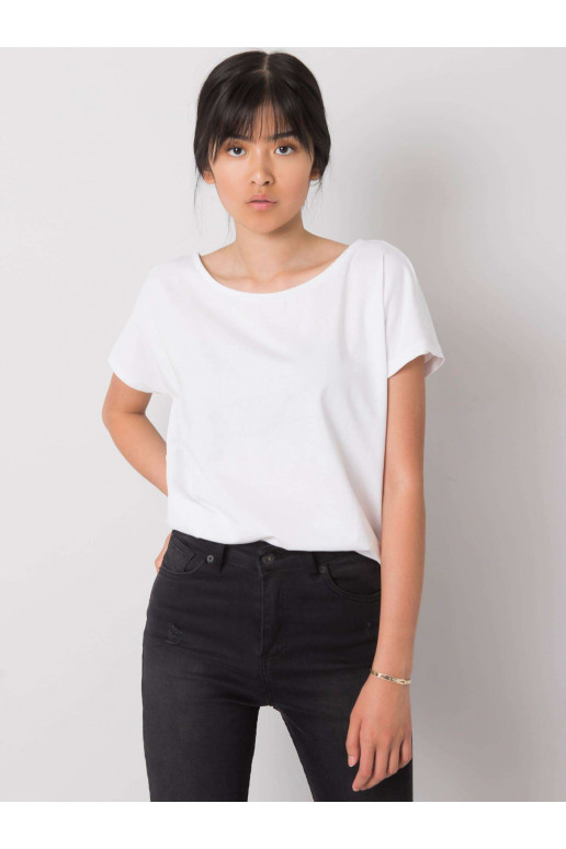 Nadia ühevärviline valge T-särk Nadia ühevärviline valge T-särk