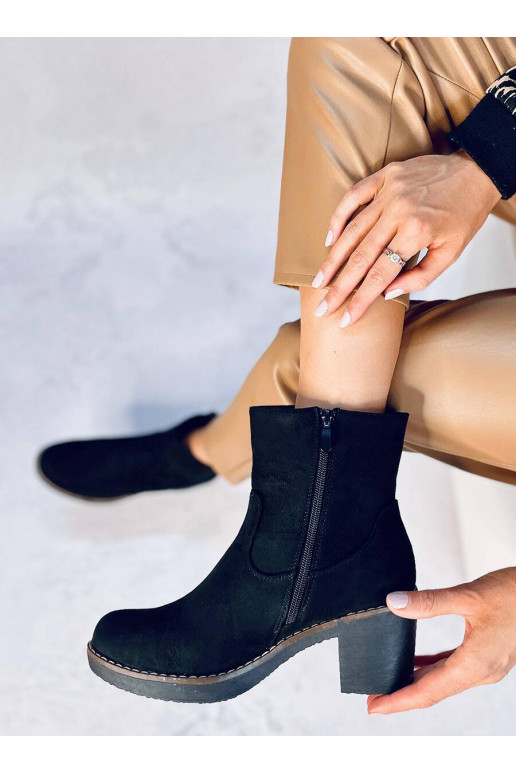 Kummist kontsaga kingad LINZI BLACK Kummist kontsaga kingad LINZI BLACK