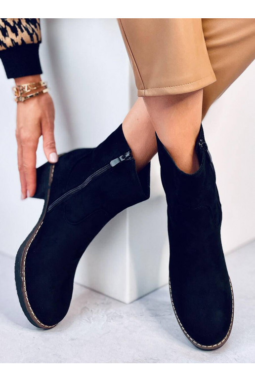 Kummist kontsaga kingad LINZI BLACK Kummist kontsaga kingad LINZI BLACK