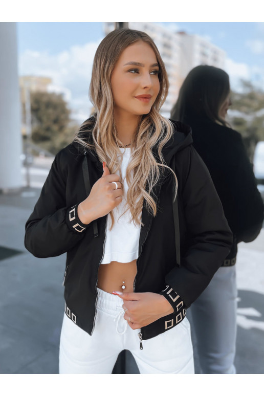 Naiste kapuutsiga bomberjope SELENE must Naiste kapuutsiga bomberjope SELENE must