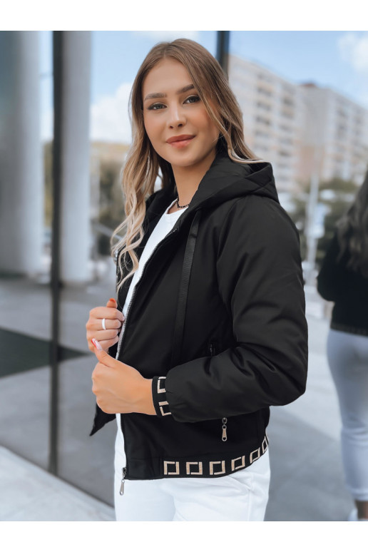 Naiste kapuutsiga bomberjope SELENE must Naiste kapuutsiga bomberjope SELENE must