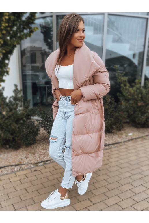 Naiste tepitud jakkmantel FAVI roosa Naiste tepitud jakkmantel FAVI roosa