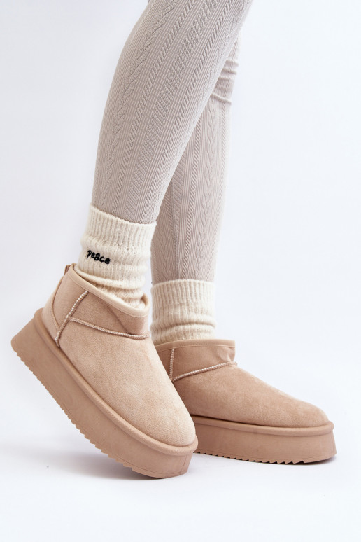 Nööpidega lumesaapad beeži värvi Caliksa Nööpidega lumesaapad beeži värvi Caliksa