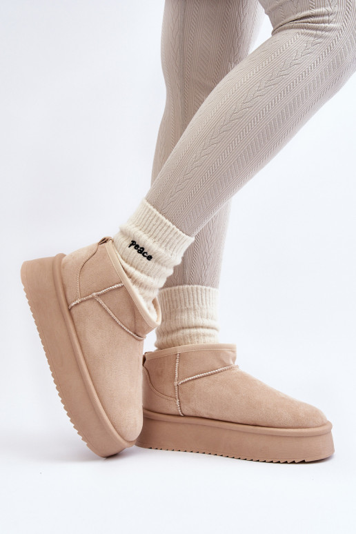 Nööpidega lumesaapad beeži värvi Caliksa Nööpidega lumesaapad beeži värvi Caliksa