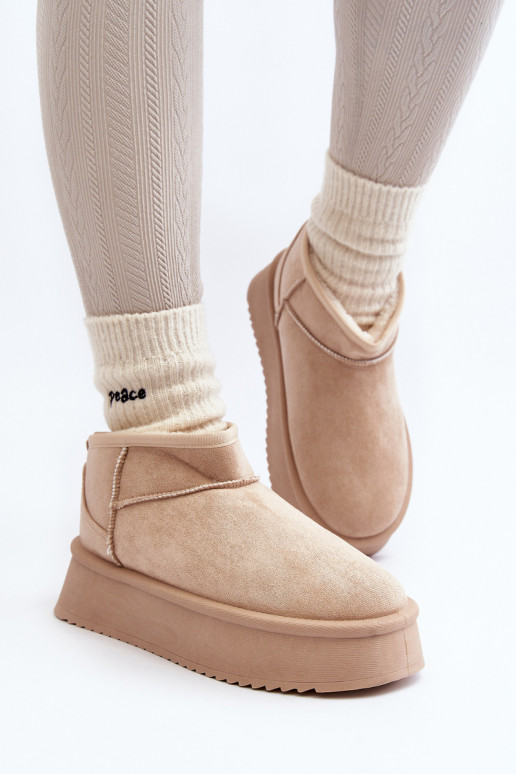 Nööpidega lumesaapad beeži värvi Caliksa Nööpidega lumesaapad beeži värvi Caliksa