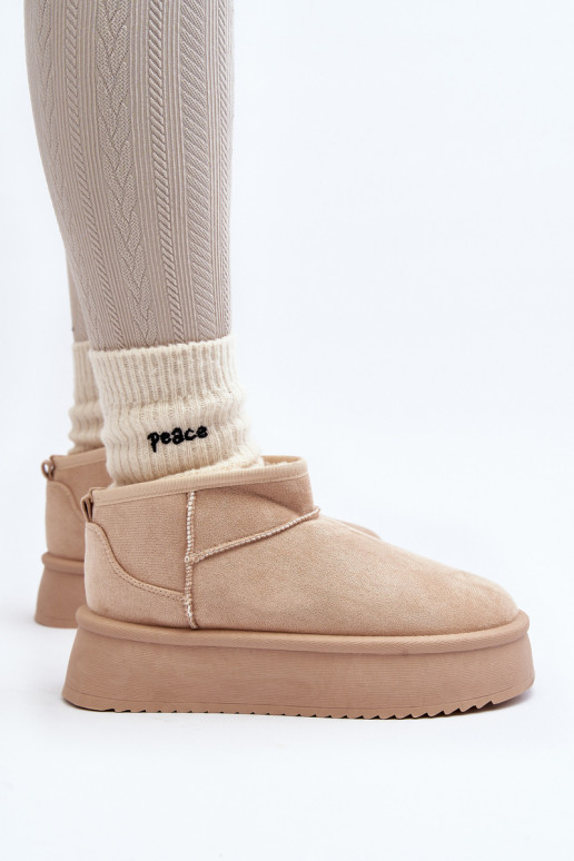 Nööpidega lumesaapad beeži värvi Caliksa Nööpidega lumesaapad beeži värvi Caliksa