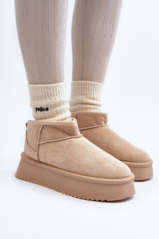 Nööpidega lumesaapad beeži värvi Caliksa Nööpidega lumesaapad beeži värvi Caliksa