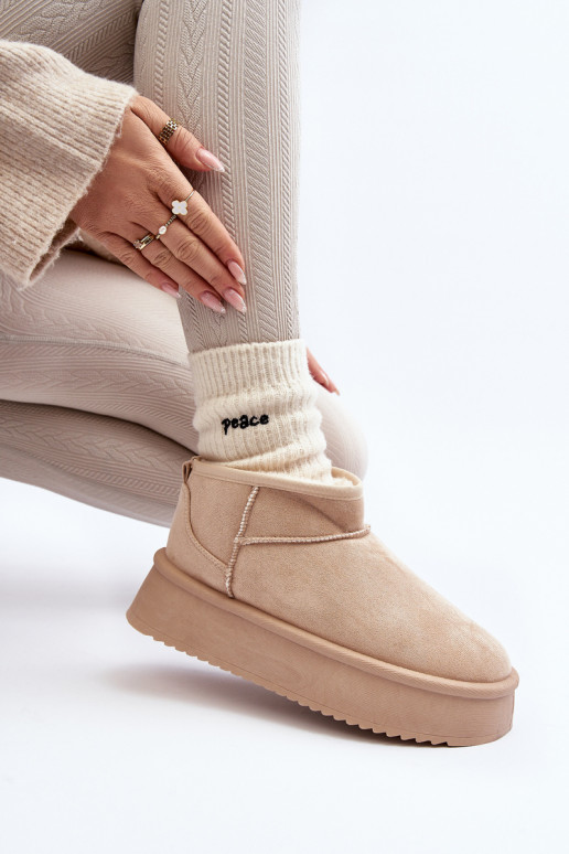 Nööpidega lumesaapad beeži värvi Caliksa Nööpidega lumesaapad beeži värvi Caliksa