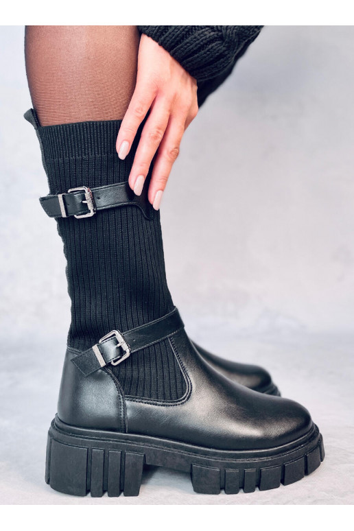 Pika säärega saapad RHEA BLACK