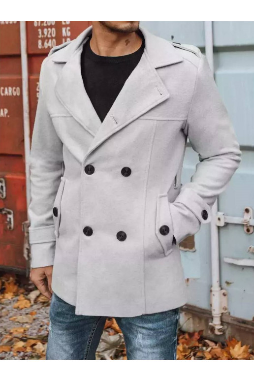 Meeste kaherealine mantel, helehall Meeste kaherealine mantel, helehall