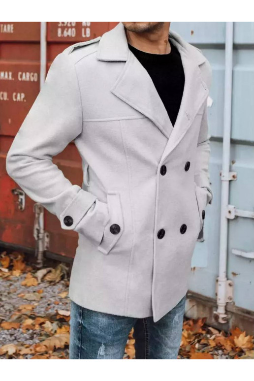 Meeste kaherealine mantel, helehall Meeste kaherealine mantel, helehall