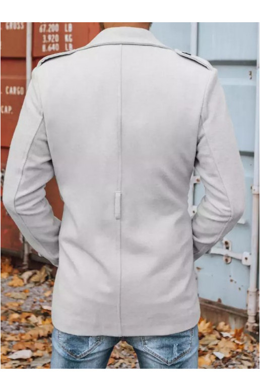 Meeste kaherealine mantel, helehall Meeste kaherealine mantel, helehall