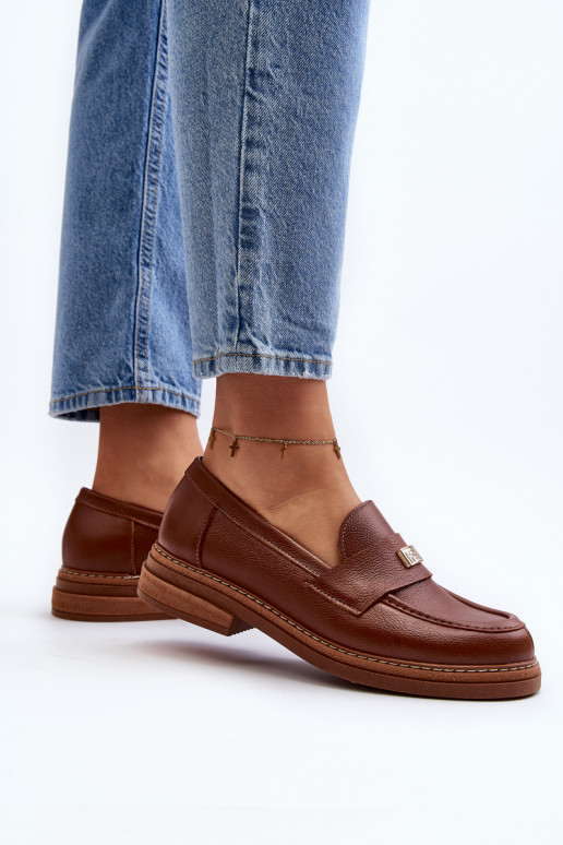 Naiste mokassiinid pruunid värvi Naiste mokassiinid pruunid värvi