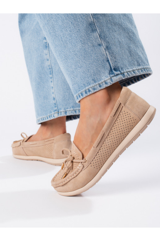 beeži värvi naiste mokassiinid