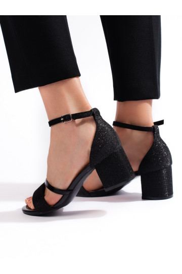 Läikivad Mustad kingad kõrge kontsaga 2