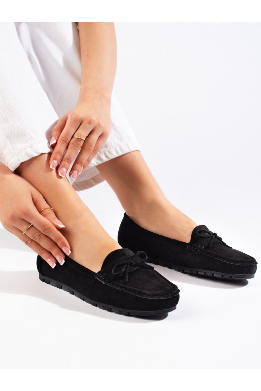 seemisnakhsed Mustad naiste mokassiinid