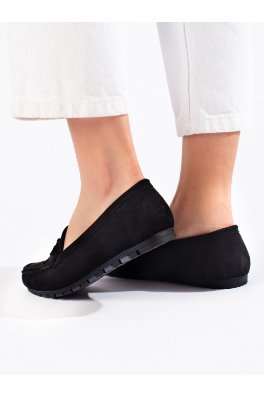 seemisnakhsed Mustad naiste mokassiinid