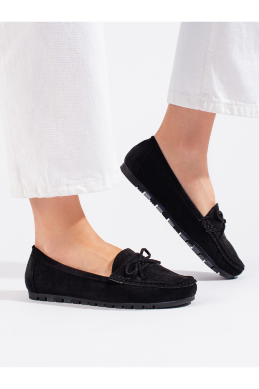 seemisnakhsed Mustad naiste mokassiinid