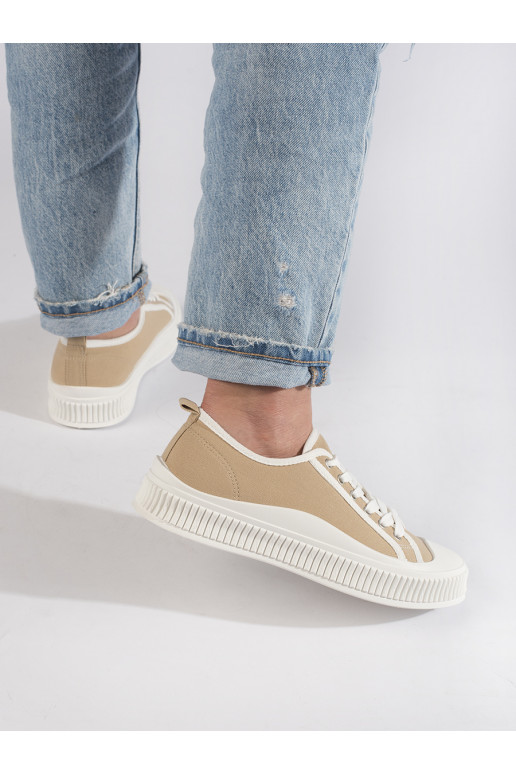 beeži värvi  Naiste saapad platvormiga beeži värvi  Naiste saapad platvormiga