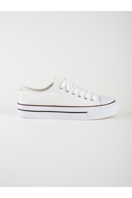 Valged klassikalise mudeli naiste tossud platvormiga Valged klassikalise mudeli naiste tossud platvormiga