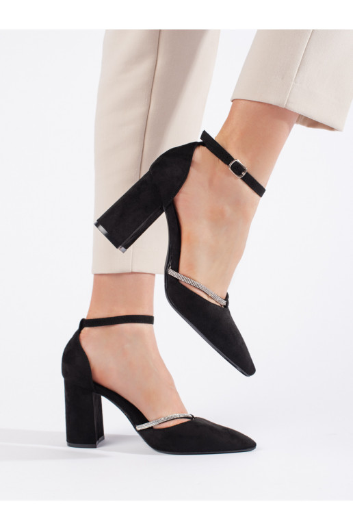 seemisnakhsed poolsaapad kõrge kontsaga Mustad