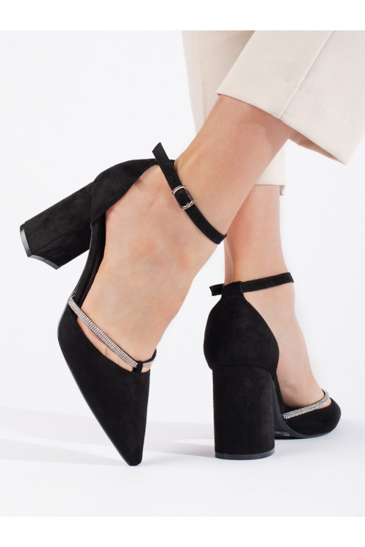 seemisnakhsed poolsaapad kõrge kontsaga Mustad