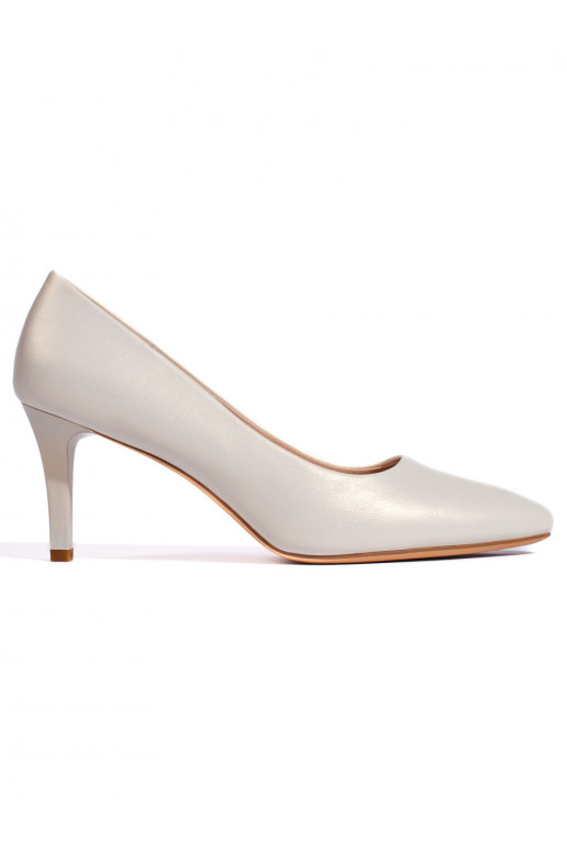 Elegantsed valge värv  poolsaapad 