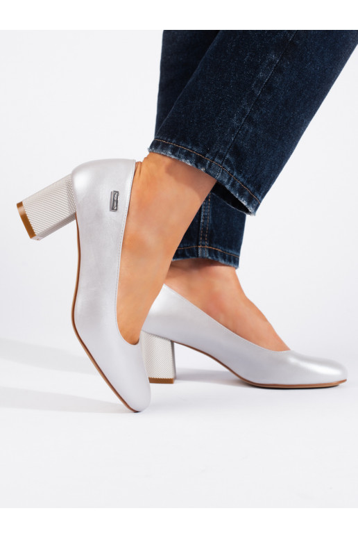 Hõbedat värvi poolsaapad kõrge kontsaga Sergio Leone