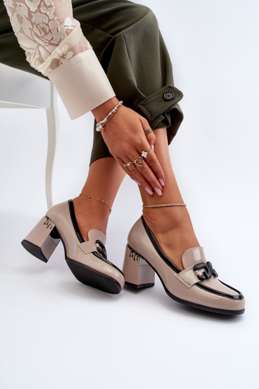 Jalatsid kõrge jämeda kontsaga Laque...