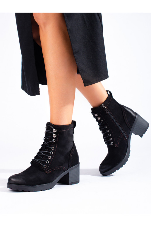 nööritavad naiste saapad  Potocki Mustad 