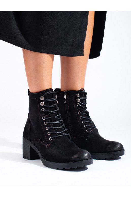 nööritavad naiste saapad  Potocki Mustad 