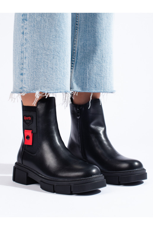 Must  Naiste saapad platvormiga