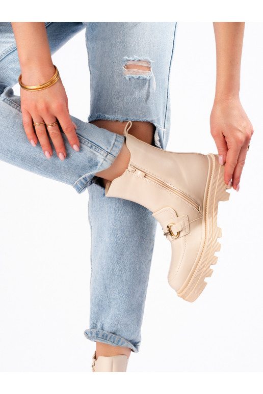 beeži värvi  Naiste saapad platvormiga