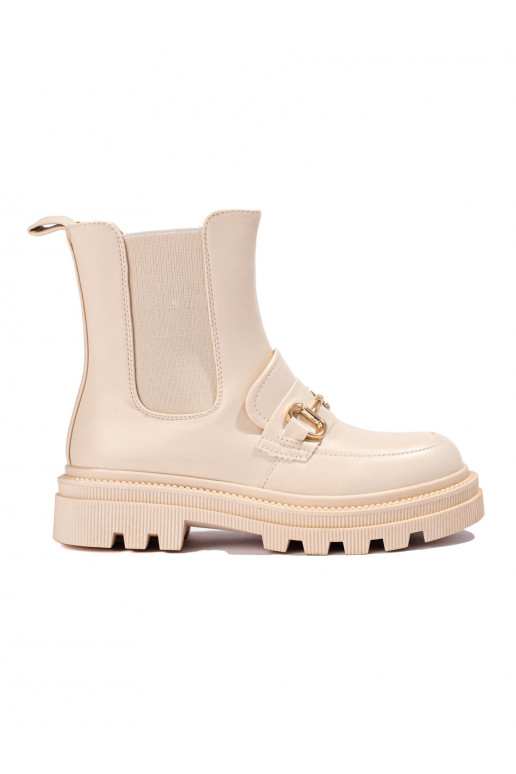 beeži värvi  Naiste saapad platvormiga