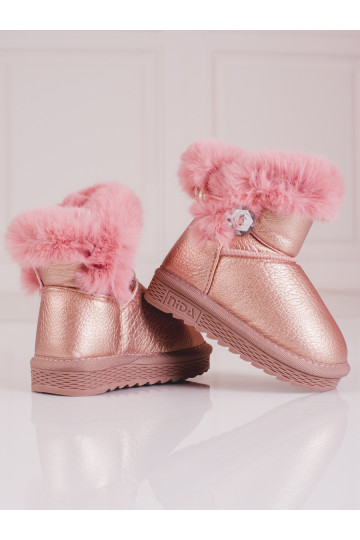 nööpidega lumesaapad  karusnahaga tumeroosad värvi 2