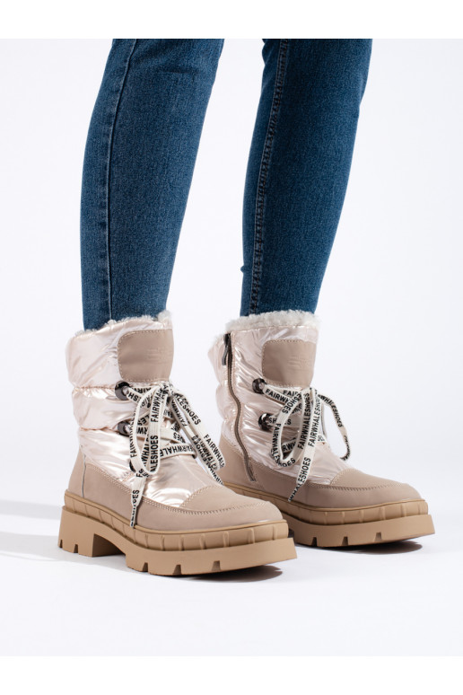 beeži värvi Naiste lumesaapad karusnahaga beeži värvi Naiste lumesaapad karusnahaga