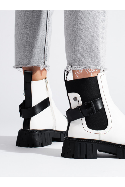 valget värvi  Naiste saapad platvormiga valget värvi  Naiste saapad platvormiga