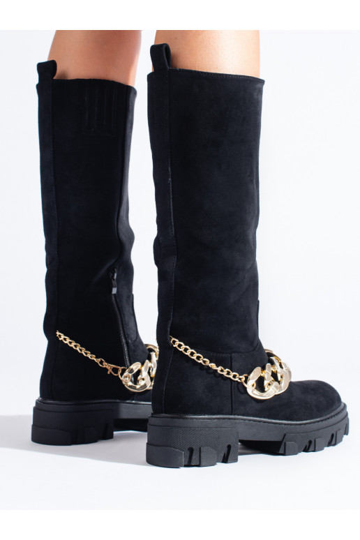 Naiste pika säärega saapad Mustad 