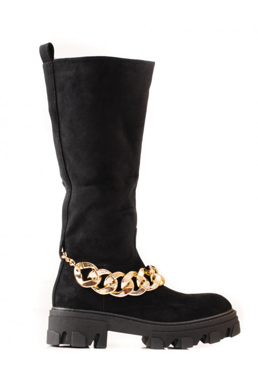 Naiste pika säärega saapad Mustad 