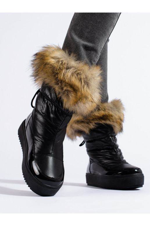  Mustad Naiste lumesaapad karusnahaga