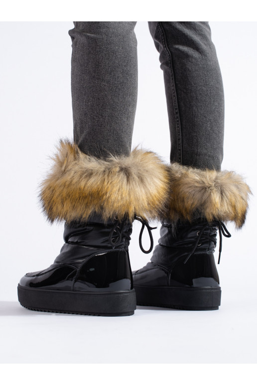  Mustad Naiste lumesaapad karusnahaga