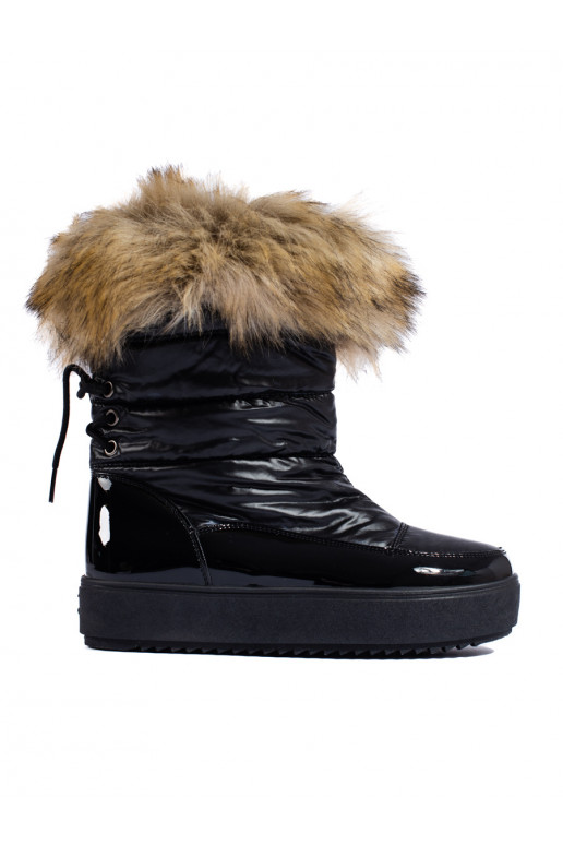  Mustad Naiste lumesaapad karusnahaga