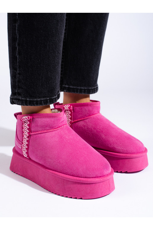 seemisnakhsed Naiste lumesaapad platvormiga tumeroosad värvi