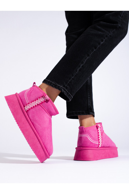 seemisnakhsed Naiste lumesaapad platvormiga tumeroosad värvi