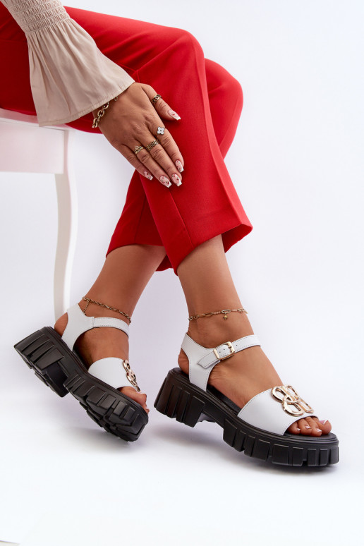 Naistesandaalid valget värvi Vinceza Naistesandaalid valget värvi Vinceza