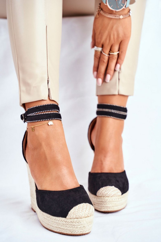 Sandaalid espadrillid DEBEVE BLACK