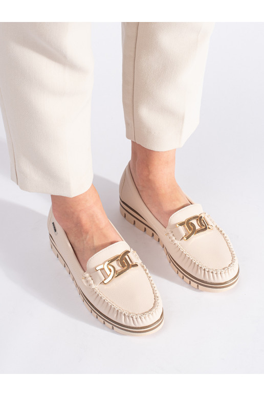 beeži värvi naiste mokassiinid platvormiga