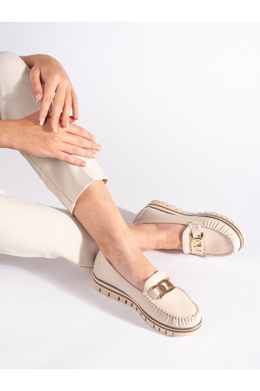 beeži värvi naiste mokassiinid platvormiga