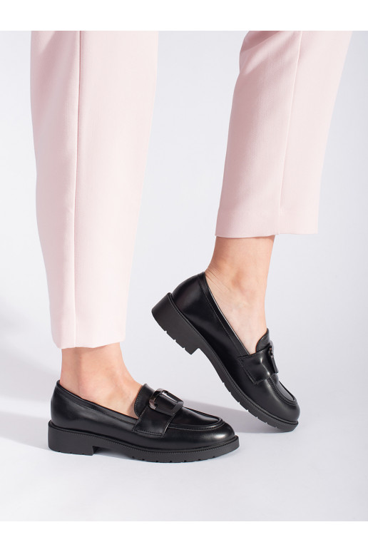 Must naiste mokassiinid neetide ja pandlaga Must naiste mokassiinid neetide ja pandlaga