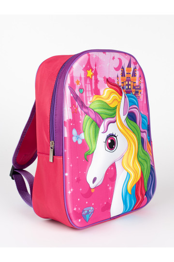 tumeroosad värvi- Seljakott  z jednorożcem